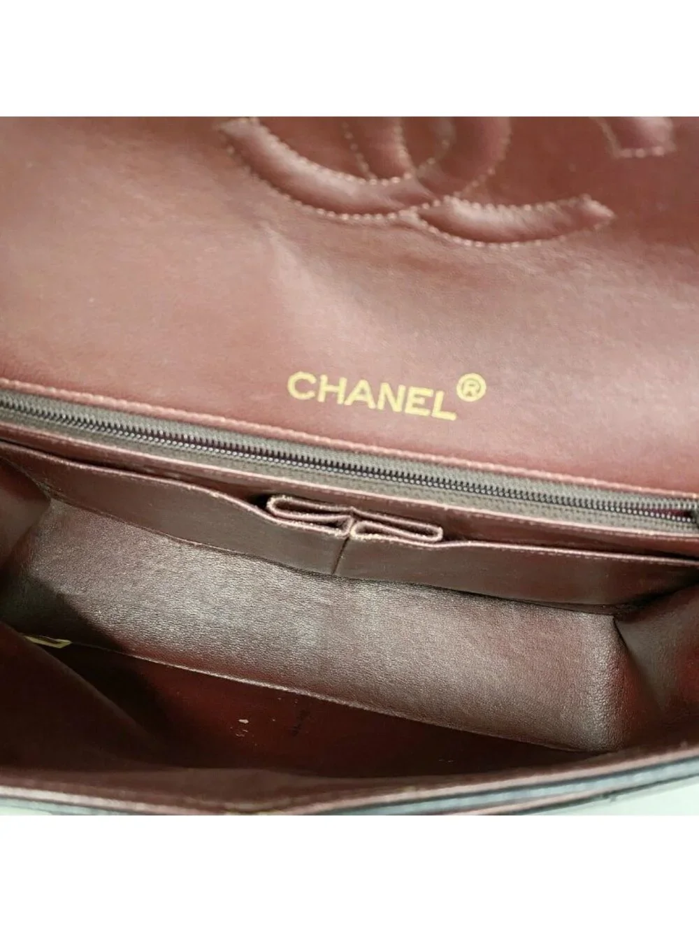 Chanel Shoulder Bag Quilted Lambskin Black Gold